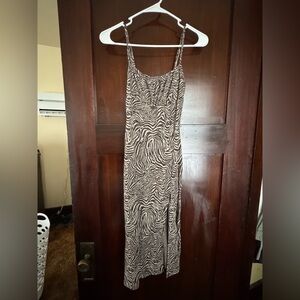 SHEIN Zebra Print Maxi Dress